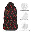 thumbnail image 5 of Yiaed Hot Chili Print Car Seat Covers,Universal Auto Seats Protector Fits for Car,SUV Sedan,Truck,Automotive Seat Covers & Accessories(Two packs), 5 of 7