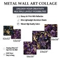 thumbnail image 4 of Designart "Sapphire And Gold Elegance" Floral Wall Art Set Of 5 - Blue Cottage Hallway Metal Art Print Set, 4 of 6