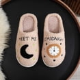 thumbnail image 2 of Binhe Women Slippers Meet Me At Midnight Slippers Slippers Embroidered Plush Indoor Outdoor Slippers Couple Shoes Multiple Colors Available with Anti Slip to Comfortable of Versatile and Fashionable, 2 of 8