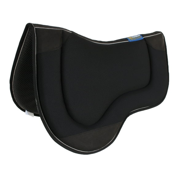 Horse English Western 27"x19" Endurance Contoured Neoprene Treeless Saddle Pad Black 39189