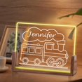 thumbnail image 1 of Luz de noche de tren personalizada para niños, regalos de cumpleaños de Navidad para niños personalizados, luz de noche de acrílico, decoración de guardería para bebé personalizada, lámpara de noche c, 1 of 6