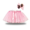 thumbnail image 2 of XQYLOS Rainbow Tutu Skirt - Color Block Tulle Skirt with Matching Hair Bow, Ballet Recital Skirt & Holiday Party Outfit, 2 of 3