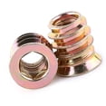 thumbnail image 4 of Juego De Pernos Para Muebles De Madera Tallada, 20 Piezas M6/M8/M10 Tuercas De Inserción Hexagonales De Acero Al Carbono Autorroscantes Tornillos Para Muebles Con Revestimiento, 4 of 7