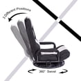 thumbnail image 5 of WAYTRIM Floor Chair Gaming Sofa Chairs Folding Couch  360-Degree Swivel Black/Gray, 5 of 6