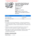 thumbnail image 2 of Front and Rear Brake Pad Rotor and Caliper Set - Compatible with 2007 - 2009 Chrysler Aspen 2008, 2 of 2