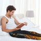 thumbnail image 5 of Balery Glowing Snake Dark Forest Pantalones de pijama para hombre, pijama ultraligero, pantalón de descanso-Medium, 5 of 6