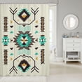 thumbnail image 6 of Southwest Shower Curtain Rustic Tribal Aztec Style Waterproof Curtain Abstract Art Vintage Bathroom Curtain for Women Adults Teens Kids Home Decor Green Brown Arrow Bath Curtain,12 Hooks,72" Wx72 L, 6 of 6