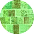 thumbnail image 1 of Ahgly Company Indoor Round Patchwork Green Transitional Area Rugs, 5' Round, 1 of 1