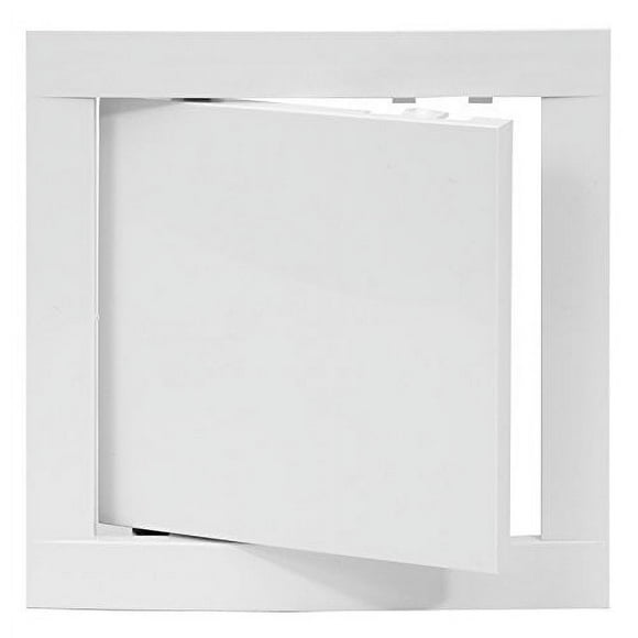 6" x 6" Access Panel Door White Opening Flap Cover Plate - Plumbing, Electricity, Alarm Wall Access Panel for Drywall - Box Door Lock - Door Latch - Size/Color (6 x 6, White)