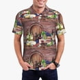 thumbnail image 1 of Balery Bottle Glass Red Wine Camisa Polo de Hombre con Estampado, de Manga Corta y Tejido Medio, Camisa Tipo Golf Polo-Medium, 1 of 6