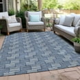 thumbnail image 6 of Addison Rugs Chantille Indoor/Outdoor Transitional Lines Navy Washable Rectangle Rug, 5' x 7'6", 6 of 6