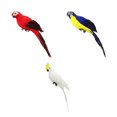 thumbnail image 1 of Estatua de Loro de Simulación de 3 Piezas, Recuerdo , Modelo Animal, Artesanía Al Aire Libre Sharpla Estatua de loro de simulación, 1 of 7