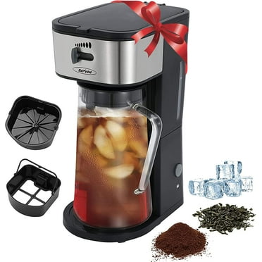 Mr. Coffee Tea Cafe 2-in-1 Iced Tea Maker with Glass Pitcher, 2.5 Qt ...