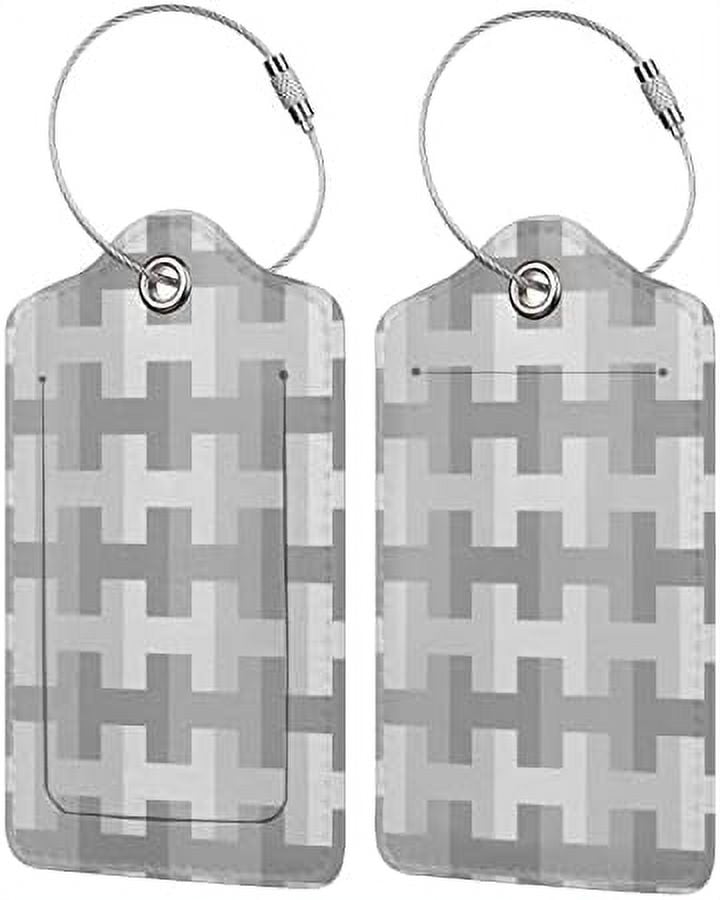 2 PCS Luggage Tag for Suitcases Leather Travel Cruise Luggage Tags with