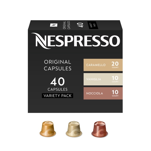 Nespresso Capsules Original, Flavor Variety Pack Espresso Coffee, 40-Count Coffee Pods, Brews 3.7 fl. oz.