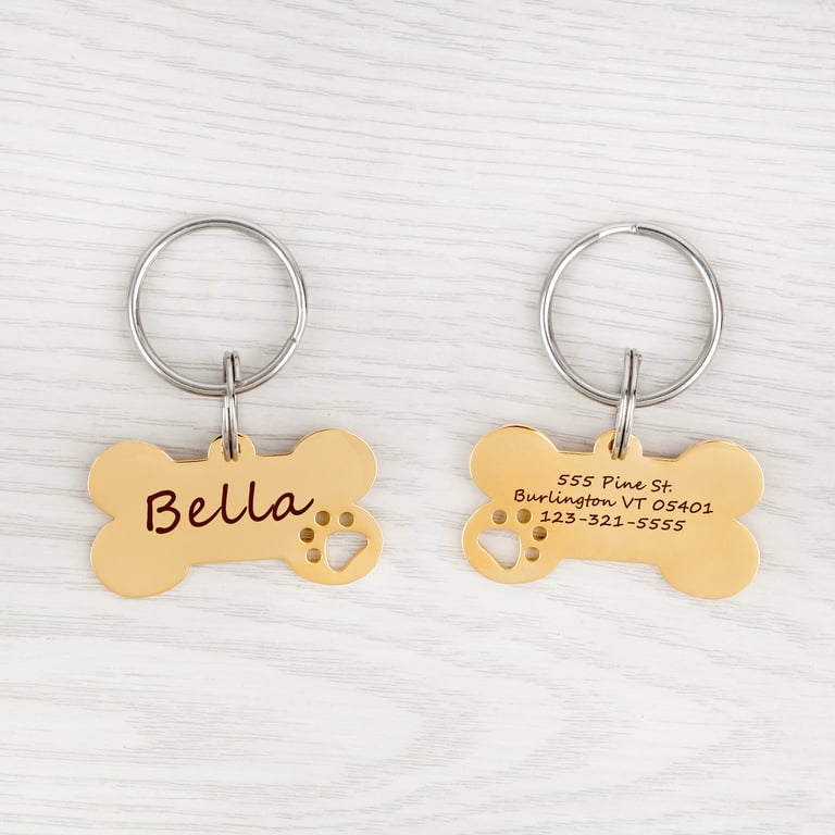 Personalized Paw Print Dog Tags for Dogs Dog Collar Name Tag 