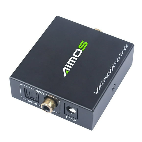 AMERTEER Coaxial to Optical Adapter Digital Audio Converter for TV Game Console Amplifier Speaker