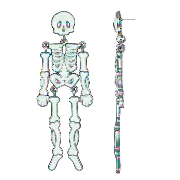 Way to Celebrate Halloween Skeleton Glow-In-The-Dark Earring, 1 Pair