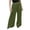 Green, variant on Turilly Pants for Women 2023 Women's Spring And Solid Color Casual Stretch Waist Pocket Wide Leg Pants