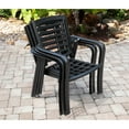 thumbnail image 6 of Hanover Pemberton 5-Piece Commercial-Grade Patio Dining Set with 4 Stackable Dining Chairs and a 38" Square Slat-Top Table, 6 of 10