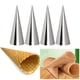 thumbnail image 3 of 10 moldes de acero inoxidable para conos de crema, moldes para conos de helado, moldes para conos de crema, moldes para conos de helado en forma de cono vertical, 3 of 8