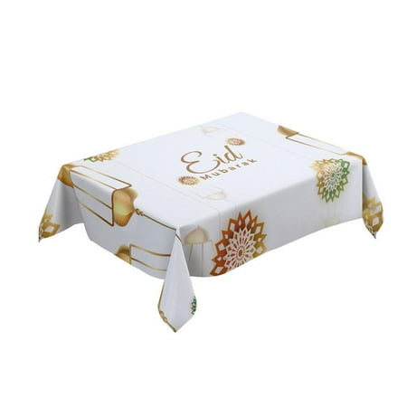 

Fovolat Islam Muslim Party Table Cloth Eid Mubarak Moon Table Cloth Rectangular Table Cover for Eid Mubarak Ramadan Decoration Party Supplies 55 X 55
