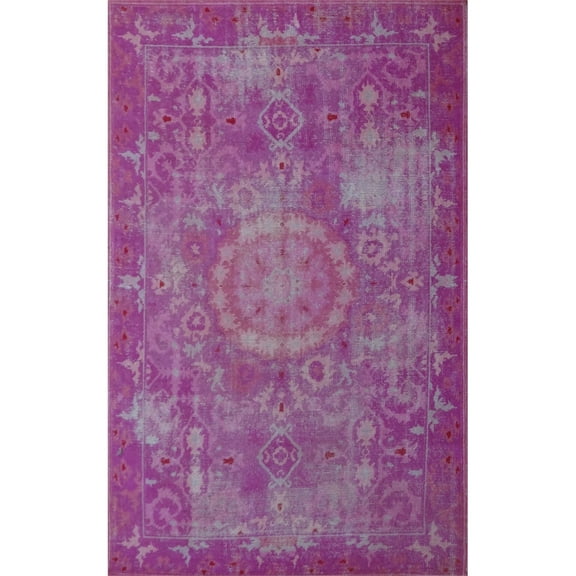 Renwil Organdie 5'2" x 7'2" Area Rug in Pink