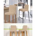 thumbnail image 5 of Brown Floral Bar Stool Covers Set of 6, Vintage Rustic Flowers Botanical Spring Stretch Washable Bar Chair Covers with Backs, Removable Pub Counter Height Chair Cover for Kitchen Dining Room Cafe, 5 of 7
