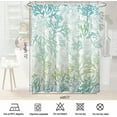 thumbnail image 6 of Nautical Coastal Waterproof Fabric Shower Curtain,Tropical Coral Beach Shower Curtains Sets for Bathroom,Ocean Blue and Teal Bath Curtain with 12 Hooks 72x72 Inches, 6 of 6