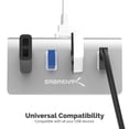thumbnail image 2 of SABRENT Premium 4 Port Aluminum USB 3.0 Hub (30" Cable) for iMac, MacBook, MacBook Pro, MacBook Air, Mac Mini, or Any PC [Silver] 5V/4A Power Adapter Included Included (HB-MAC3-PS-5V4W), 2 of 8