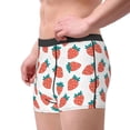 thumbnail image 2 of Yiaed Strawberries Print Men's Soft Cotton Boxer Shorts Breathable Boxers Underwear Moisture-Wicking Underwear Stretch Boxer Briefs for Man-Medium, 2 of 5