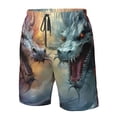 thumbnail image 2 of Yiaed White And Red Storm Dragon Print Men's Swim Trunks with Lining Quick Dry Sports Shorts Beach Shorts Boardshorts-Small, 2 of 5