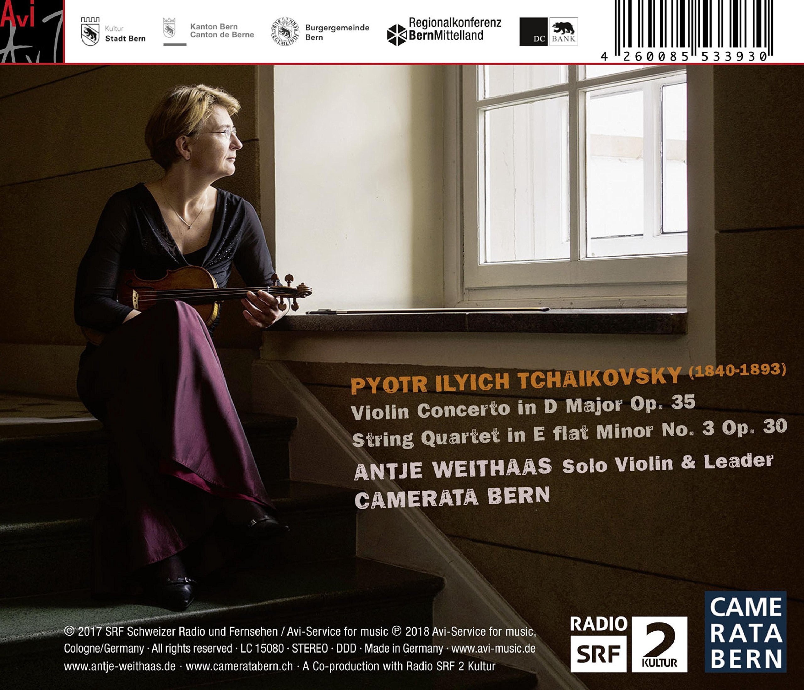 Tchaikovsky / Weithaas / Bern - Violin Concerto 35 / String Quartet 3 - Music & Performance - CD