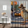 thumbnail image 2 of Orinice Street Scene Bathroom Decor Set Colorful Luxurious Graphic Print Polyester Fabric Shower Curtain Set with Hooks 36x72, 2 of 7
