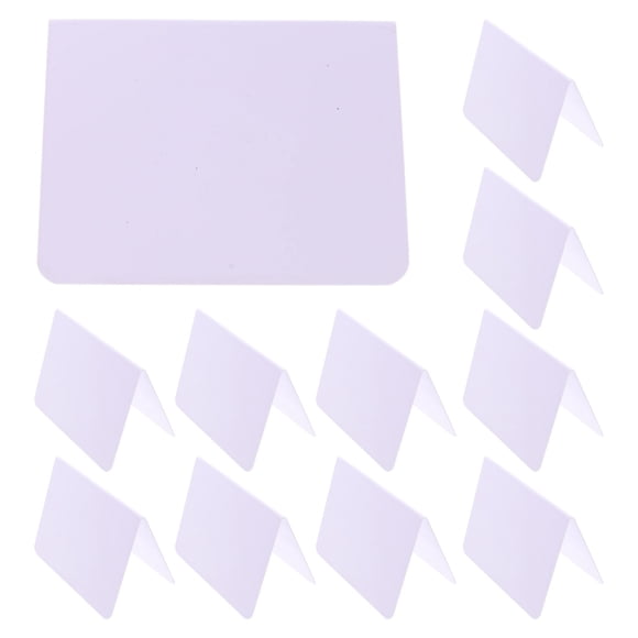 Minkissy 12Pcs White Plastic Writing Price Boards for Multifunctional Billboards Chalkboards for Restaurant Menu