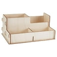 thumbnail image 2 of CarpNettore Desk Organiser with Compartments Sticky Note Holder Tabletop Storage Display Box, 2 of 9