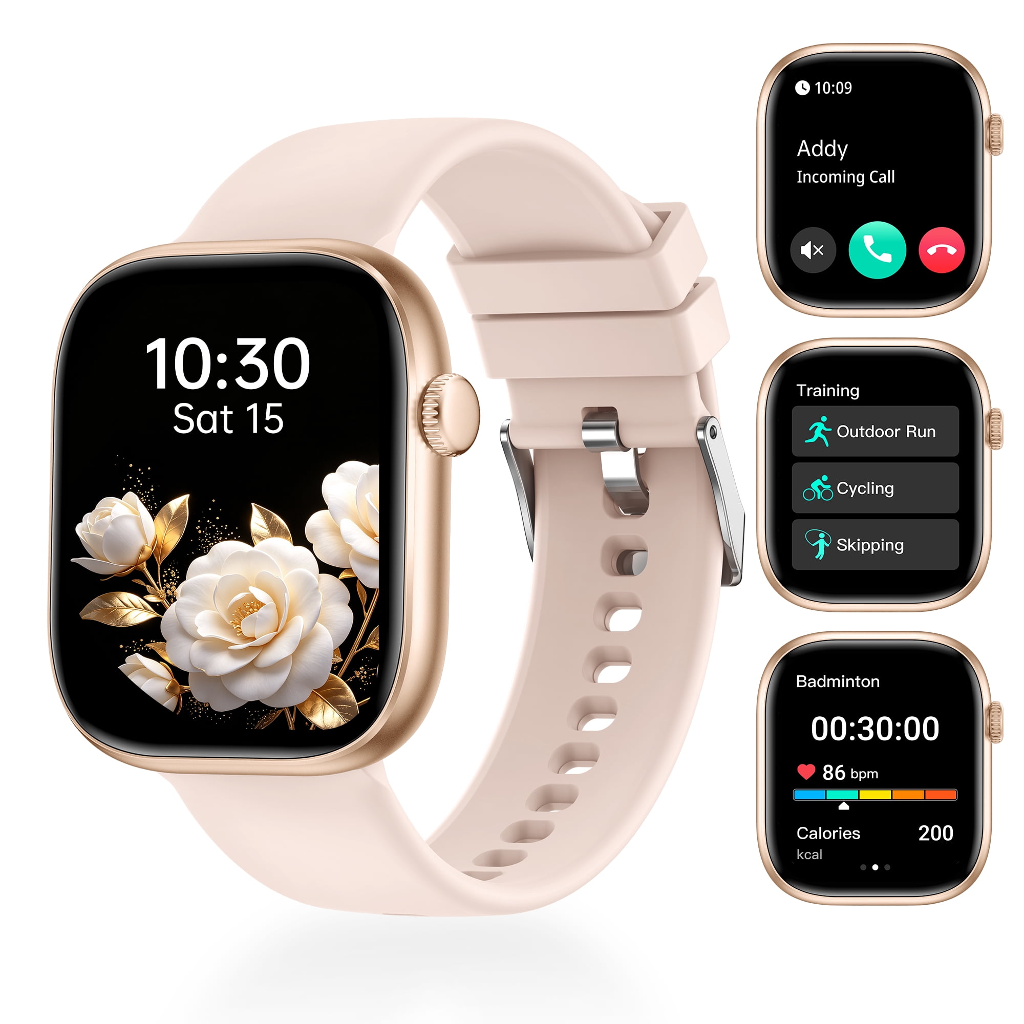 Smart Watches with Bluetooth Calls Answer/Make Calls, 1.83'' for Women 120+ Sports Modes, 10 Days Standby, IP68 resistant Fitness Tracker for Android iPhone