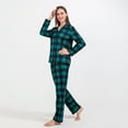 thumbnail image 5 of HAiming Christmas Pajamas for Family Matching Set Plaid Lapel Long Sleeve Shirts Pants Holiday Xmas Loungewear Outfits, 5 of 9