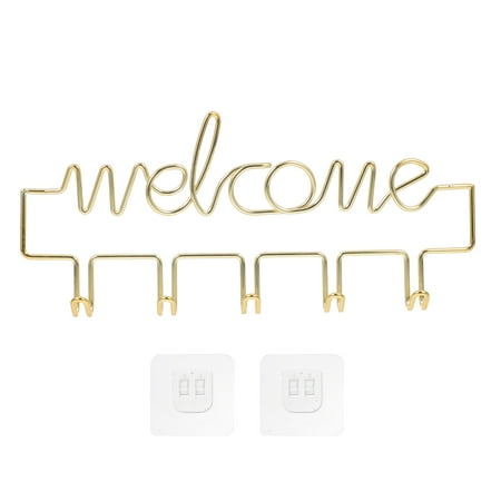 

1 Set of Iron Hanging Storage Rack Porch Keys Rack Nail-free Wall-mounted Rack