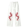 thumbnail image 4 of CONZONE Big Boys Baggy Sweatpants Y2K Graphic Joggers for Boys Drawstring Fall Winter Athletic Trousers with Pockets, 4 of 5