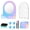 ellipse, variant on MoKo 5 in 1 Locker Accessories Set with Magnetic Acrylic Board, Locker Mirror, Markers Holder, Marker Pens, College Essential Locker Set, Heart