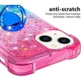 thumbnail image 4 of for Apple iPhone 15 Plus Clear Case for Girls Women, Liquid Glitter Sparkle Bling Cute Case with Kickstand Gradient Quicksand Cover for iPhone 15 Plus JB Powder Blue, 4 of 14