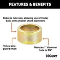 thumbnail image 2 of CURT 21100 Trailer Hitch Ball Hole Reducer Bushing, Reduces 1-Inch Diameter to 3/4-Inch Stem, 2 of 4