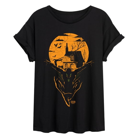Spider-Man - Spooky Spider - Juniors Oversized Graphic T-Shirt