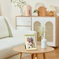 thumbnail image 2 of REGALWOVEN Simple Picture Frames, Metal Photo Frame with Real Glass, Display for Wedding Gift Home Tabletop Decor Gold 5x7, 2 of 5