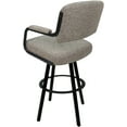 thumbnail image 2 of Swivel Extra Tall 34" Metal Bar Stool - M-110 WB - Jetty June Khaki - Black, 2 of 4