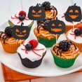 thumbnail image 4 of Cupcake Toppers Arthsdite Halloween con forma de calabaza x24, 4 of 7