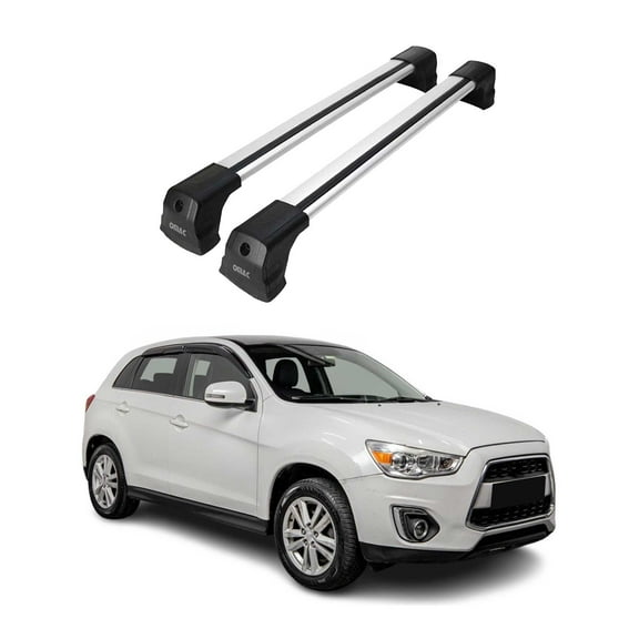 Roof Rack Cross Bars for Mitsubishi Outlander Sport 2011-23 Alu Silver 2 Pcs