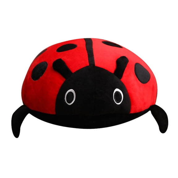 XIANXIAN Cute Plush Toy Soft Ladybug Ladybird Insect Hold Doll Pillow Cushion Novelty Children Birthday Gift (Red, 40cm/15.7inch)