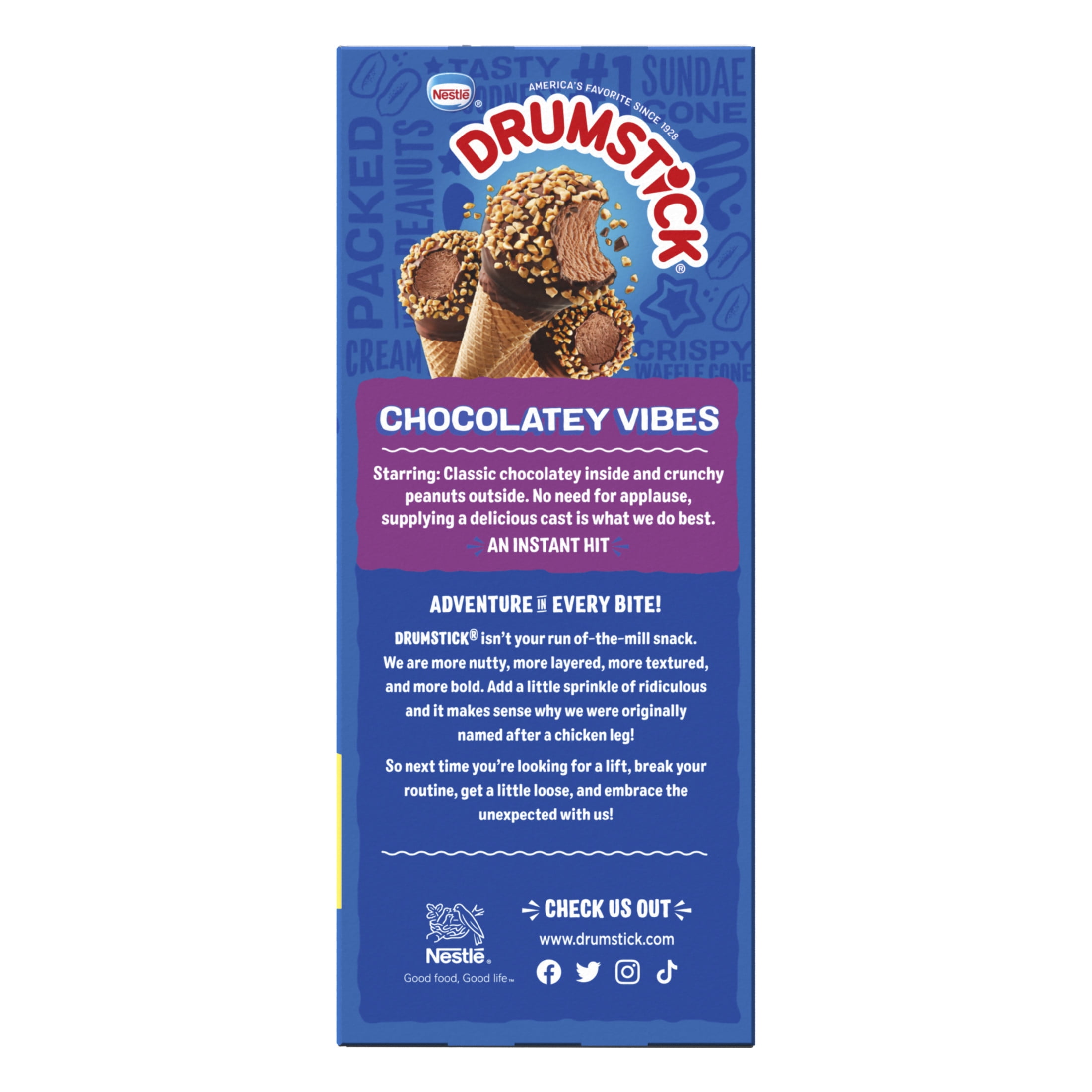 Drumstick Chocolate Sundae Cones, Kosher 8 Count